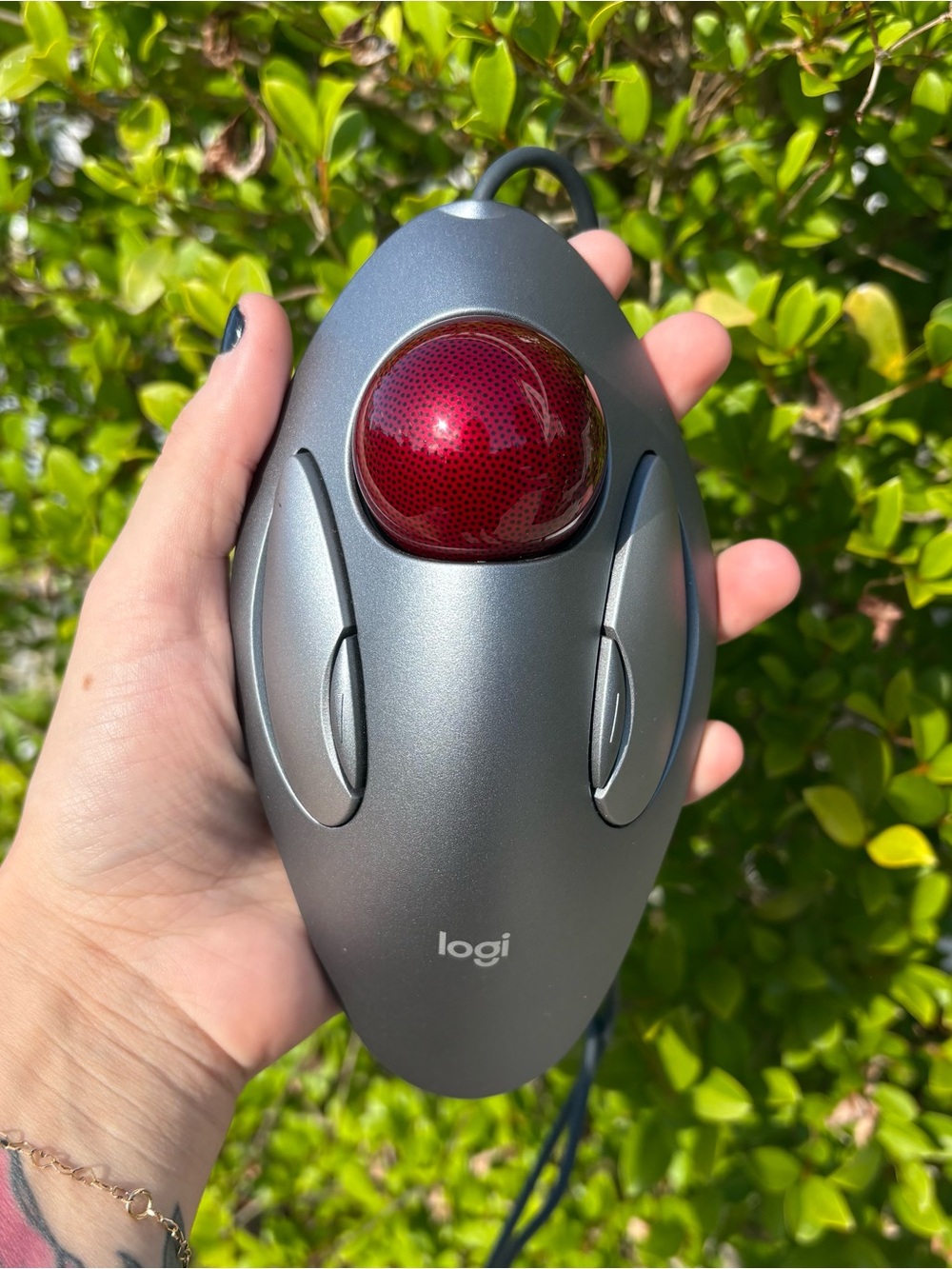 Logitech T-BC21 Trackman Marble Mouse Silver Tested Trackball Discontinued Wired